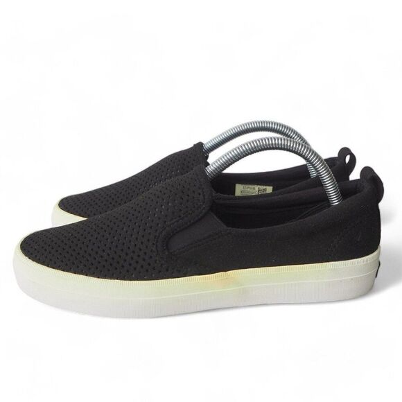 Sperry Top-Sider Crest Twin Gore Perf Sneakers Black / Yellow STS85344 Women's 9 - Picture 2 of 10